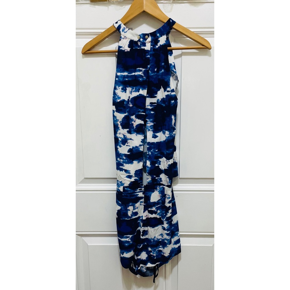 Michael Stars Cloud Print Halter Romper Sleeveless Casual XS‎
